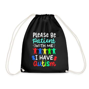 Autisme autiste - Sac de sport léger - noir - Devant