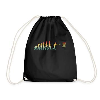 Disc Golf Evolution Retro - Turnbeutel - Schwarz - Vorne