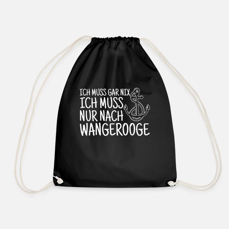 Wangerooge Nordsee Spruch - Turnbeutel - Schwarz
