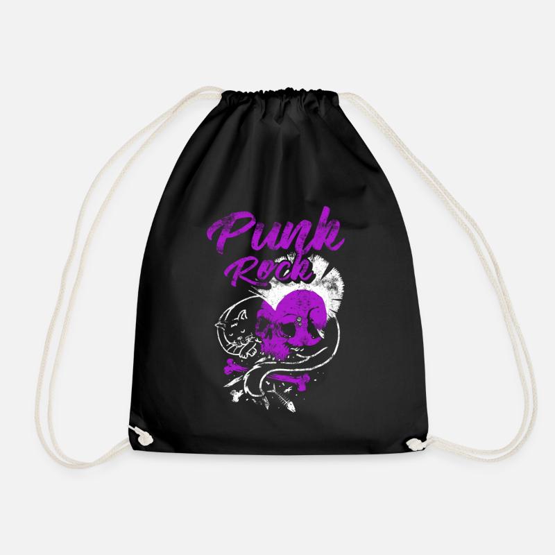 Punkrock Punk Punker Musik Retro Punks - Turnbeutel - Schwarz