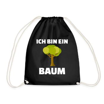 Ich bin ein Baum - Turnbeutel - Schwarz - Vorne