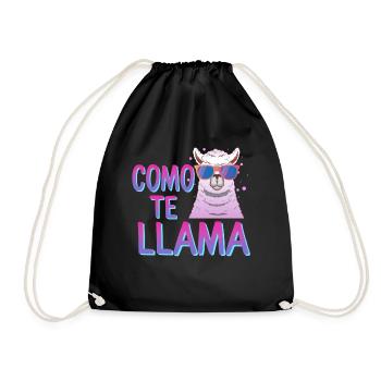 Como Te Llama Spanish Funny Cinco De Mayo Mexican - Drawstring Bag - black - Front