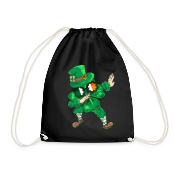 Déguisement de shamrock St Patricks Day pour enfant - Sac de sport léger - noir - Devant
