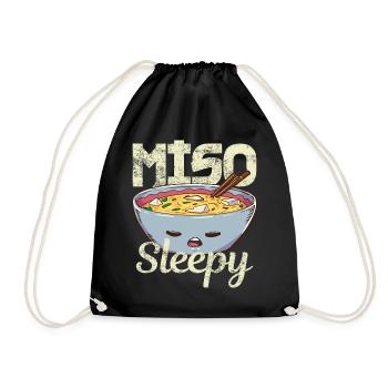 Miso Suppe - Turnbeutel - Schwarz - Vorne