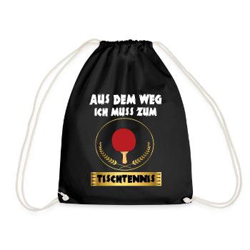 Tischtennis - Turnbeutel - Schwarz - Vorne