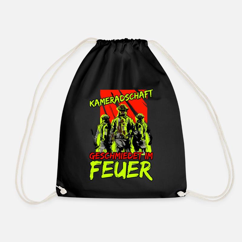 Feuerwehrtrupp Geschenk Spruch Feuerwehr - Turnbeutel - Schwarz