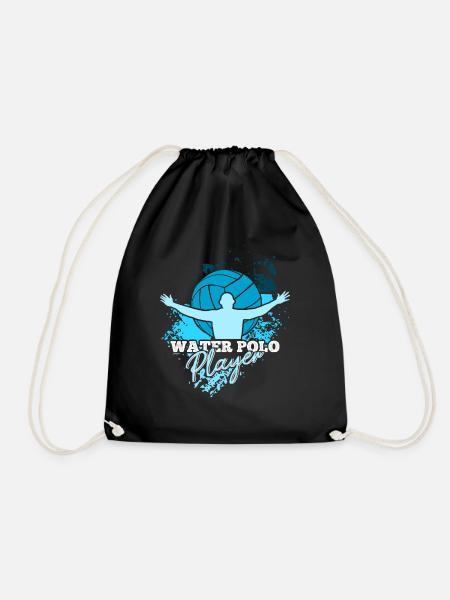 water polo - Drawstring Bag - black