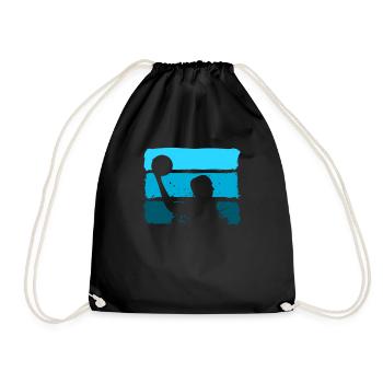 Water polo water polo player - Drawstring Bag - black - Front