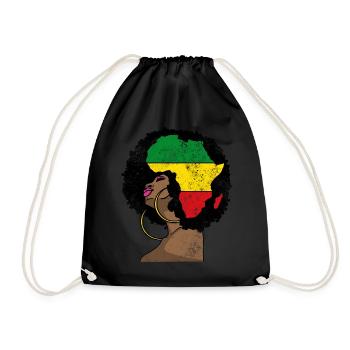 African Queen Afro - Drawstring Bag - black - Front
