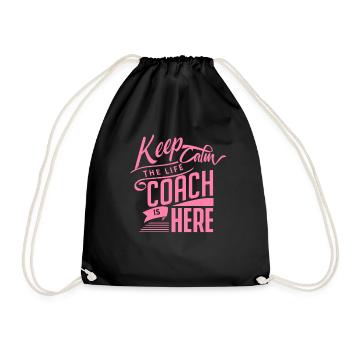 Trainer Life Coach Coaching Life coaching - Drawstring Bag - black - Front