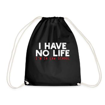 Law student - Drawstring Bag - black - Front