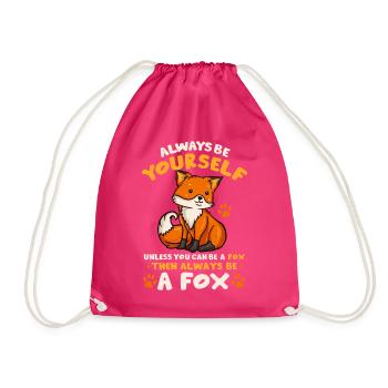 Füchse Fuchs - Turnbeutel - Fuchsia - Vorne