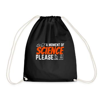 Science science scientist - Drawstring Bag - black - Front