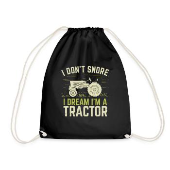 Agriculteur agricole tracteur cadeau - Sac de sport léger - noir - Devant
