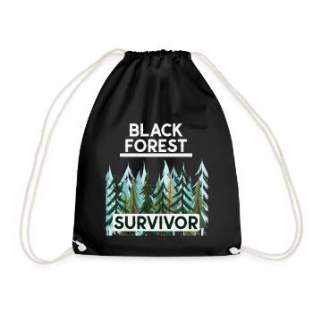 Survivant de la Forêt-Noire, Nature, Forêt, Baignade - Sac de sport léger - noir - Devant