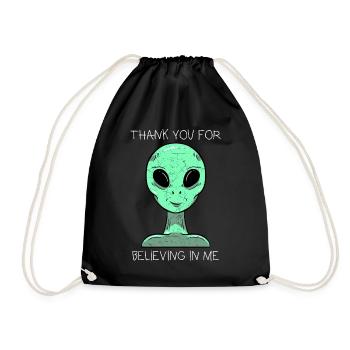 Thank You For Believing In Me - Turnbeutel - Schwarz - Vorne