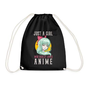 Juste une fille qui aime vraiment l'anime - Sac de sport léger - noir - Devant