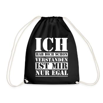 Egal ist mir Egal - Turnbeutel - Schwarz - Vorne