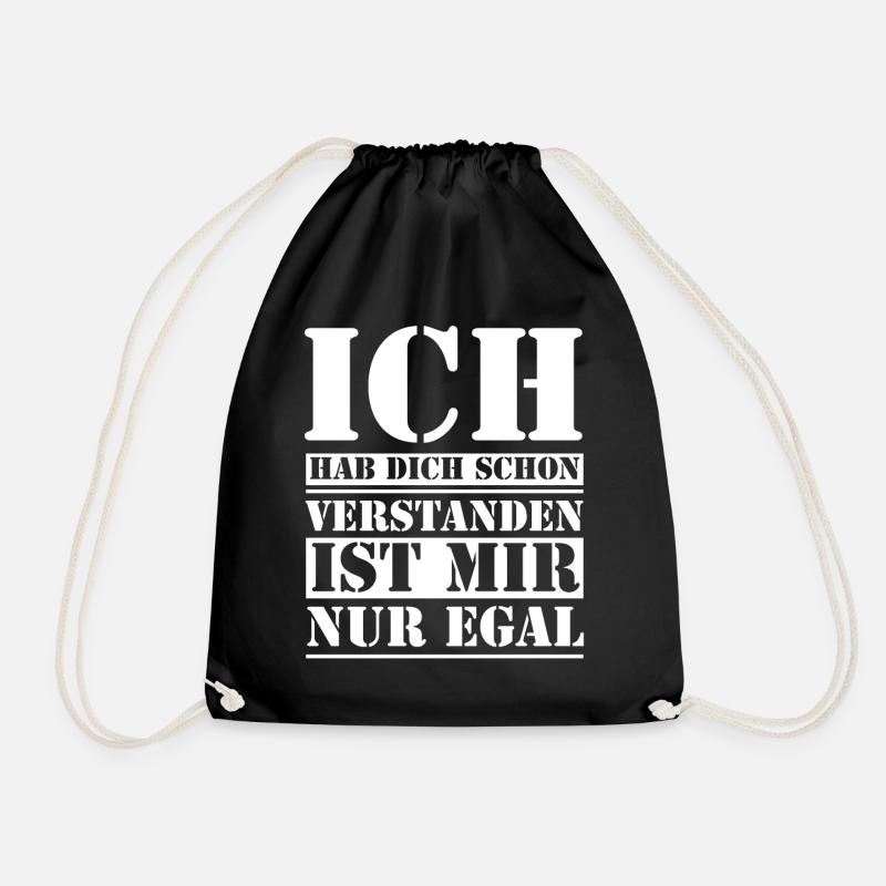 Egal ist mir Egal - Turnbeutel - Schwarz