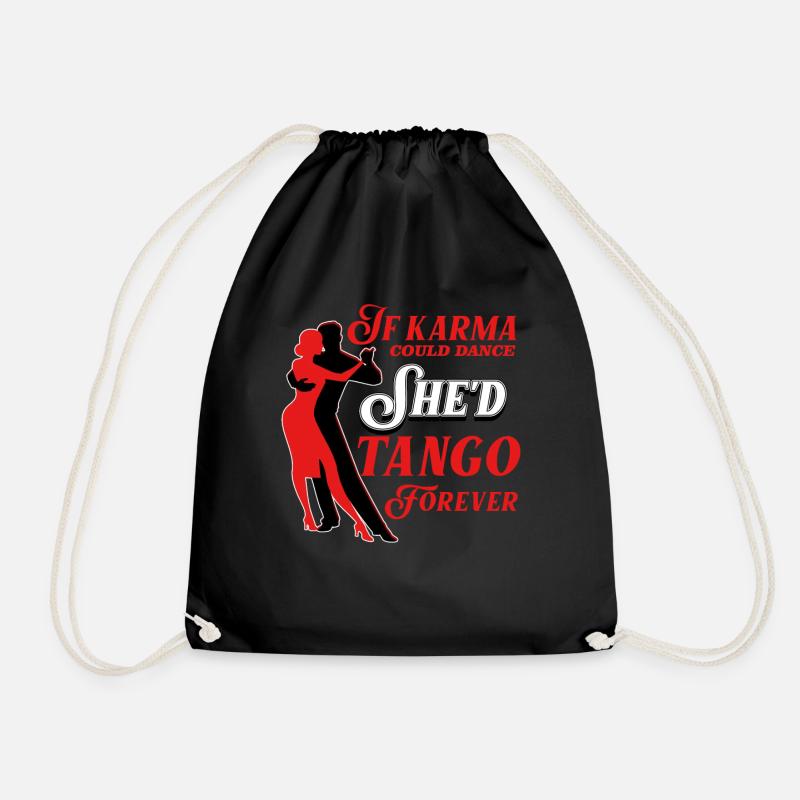 Tango, Tango Tänzer - Drawstring Bag - black
