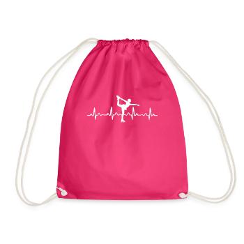 Pouls de rythme cardiaque de patinage artistique - Sac de sport léger - fuchsia - Devant