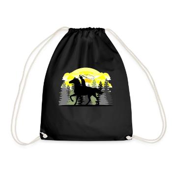 Westernreiten - Turnbeutel - Schwarz - Vorne