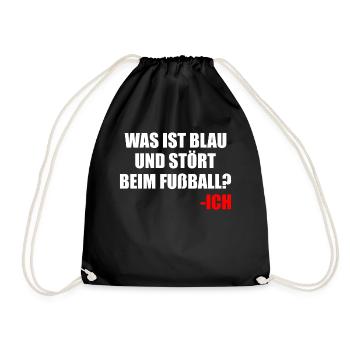 Witz Spruch Fussball Geschenk - Turnbeutel - Schwarz - Vorne
