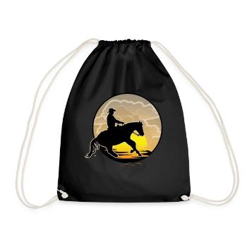 Westernreiten - Turnbeutel - Schwarz - Vorne