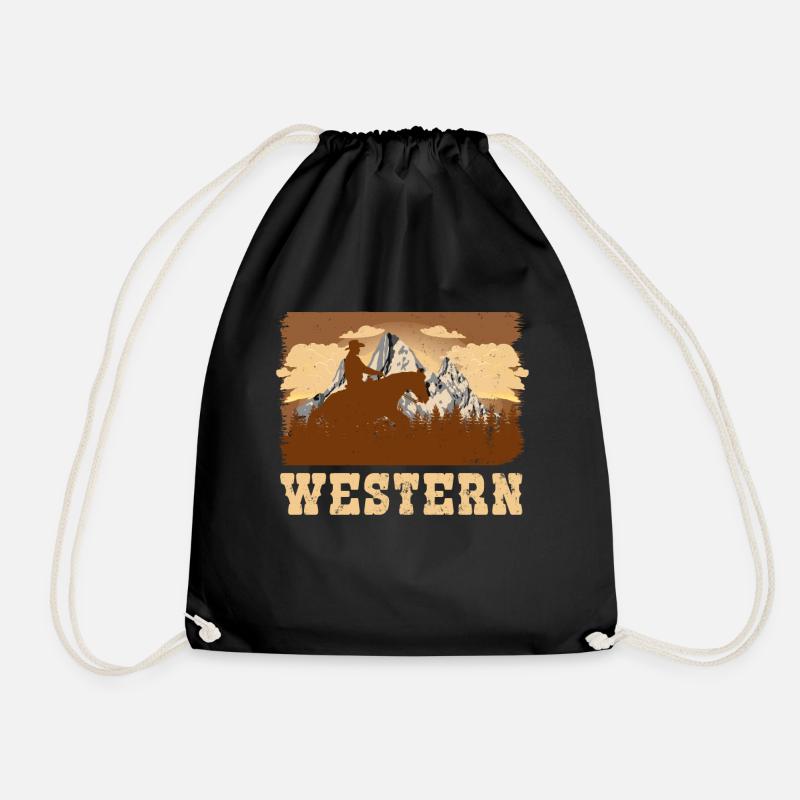Westernreiten - Turnbeutel - Schwarz