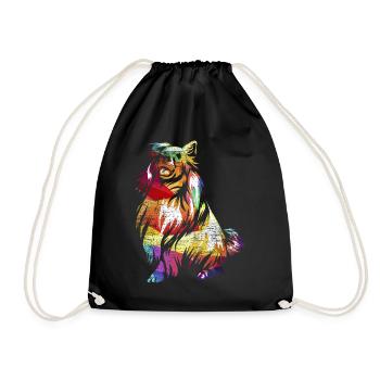 Cadeau de chien de berger Shetland - Sac de sport léger - noir - Devant