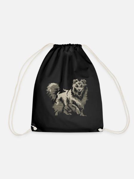 Shetland Chien de berger Cadeau - Sac de sport léger - noir