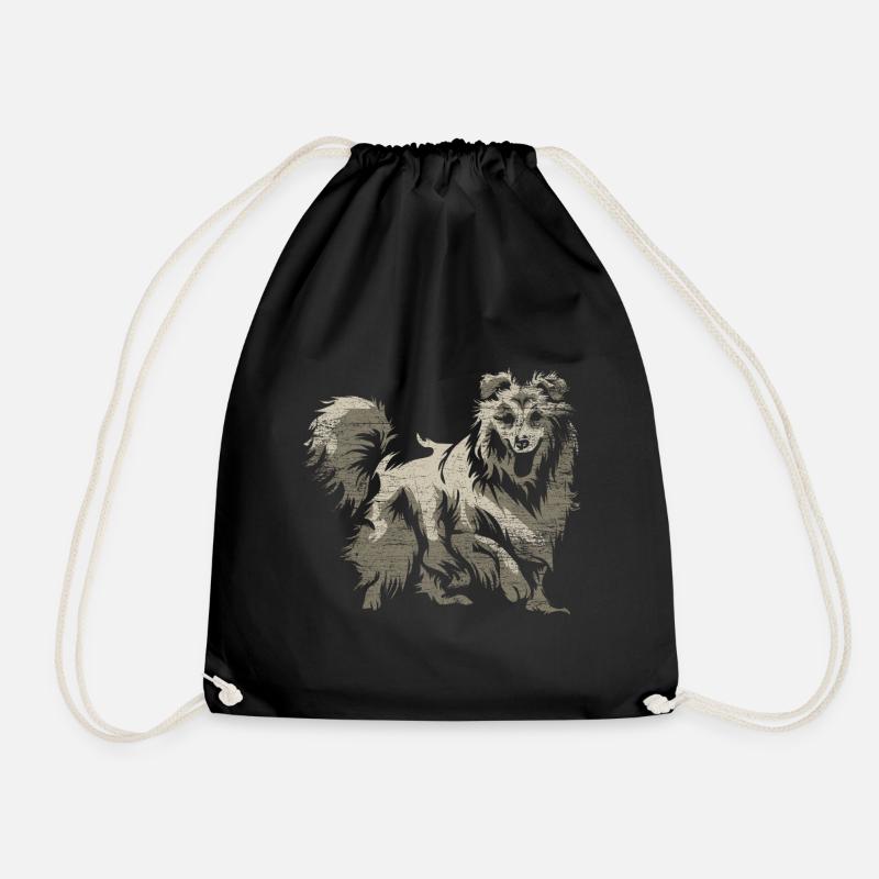 Shetland Schäferhund Geschenk - Turnbeutel - Schwarz