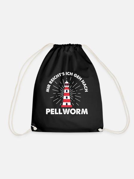 Pellworm Nordsee Insel Geschenk - Turnbeutel - Schwarz
