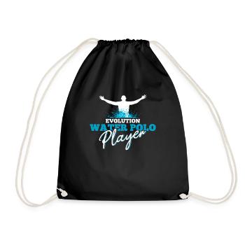 Water polo water polo player - Drawstring Bag - black - Front