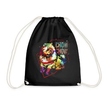 Chow Chow gift - Drawstring Bag - black - Front