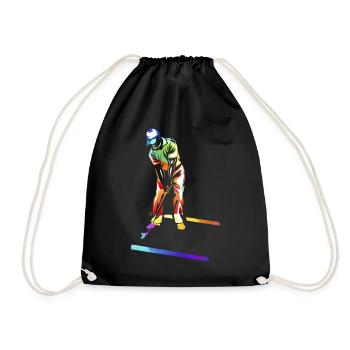 miniature golf - Drawstring Bag - black - Front