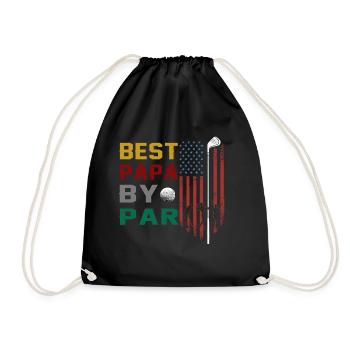 bester papa von par lustigem golf - Turnbeutel - Schwarz - Vorne