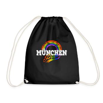 LGBT München Gay Pride CSD Coming Out Queer - Turnbeutel - Schwarz - Vorne