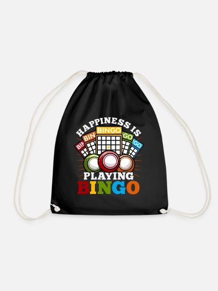 bingo - Drawstring Bag - black
