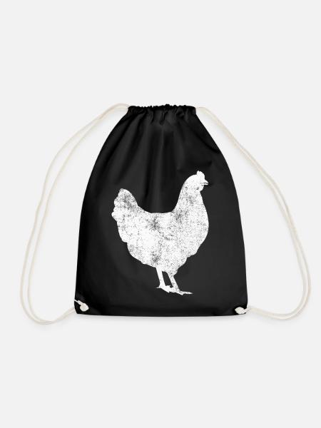Huhn - Turnbeutel - Schwarz