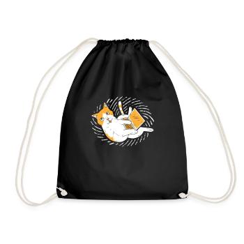 computer - Drawstring Bag - black - Front