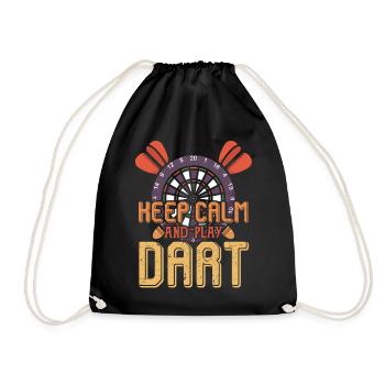 Keep calm and play dart - darts - Drawstring Bag - black - Front