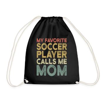 Football Rétro - Cool Funny Soccer Maman Cadeau - Sac de sport léger - noir - Devant