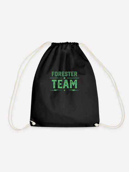 Förster Försterin Forst Försterei Forstwirtschaft - Turnbeutel - Schwarz