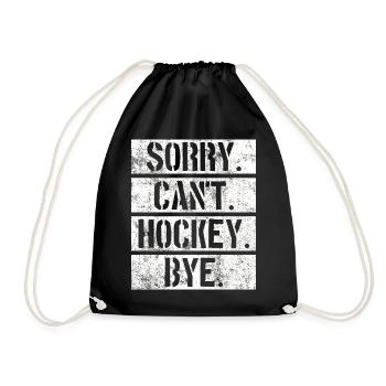 Hockey hockey - Drawstring Bag - black - Front