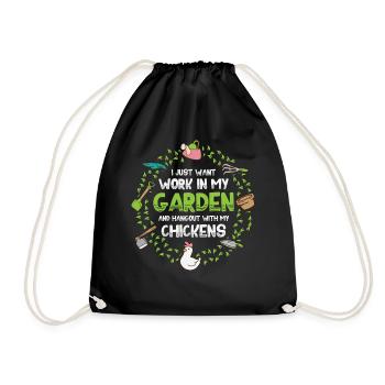 Poulets jardinier jardinier jardinier - Sac de sport léger - noir - Devant