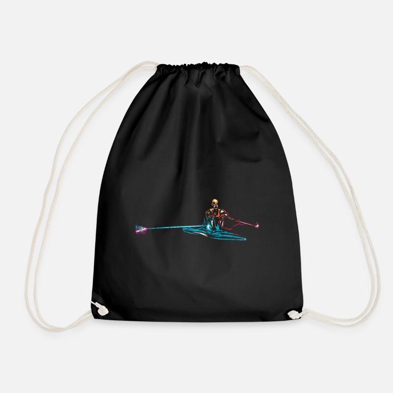 rowing - Drawstring Bag - black