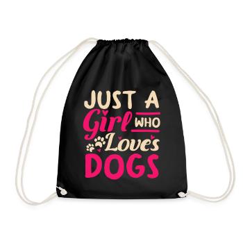Dogs owner owner - Drawstring Bag - black - Front