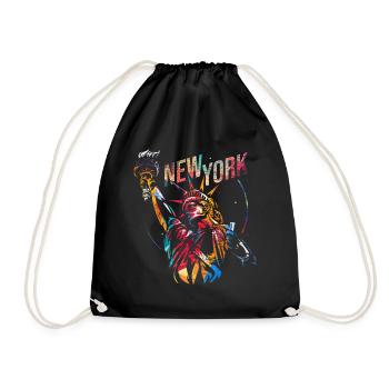 New York Statue of Liberty - Drawstring Bag - black - Front