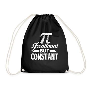 Pi Day Pi Irrational But Constant - Drawstring Bag - black - Front